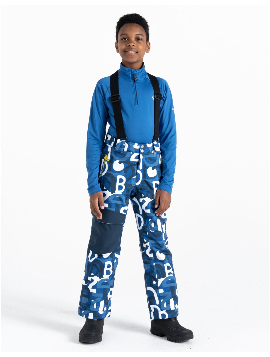 Dare2b, Pow pantaloni da sci bambino Olympian Blue Graffiti Print blu 