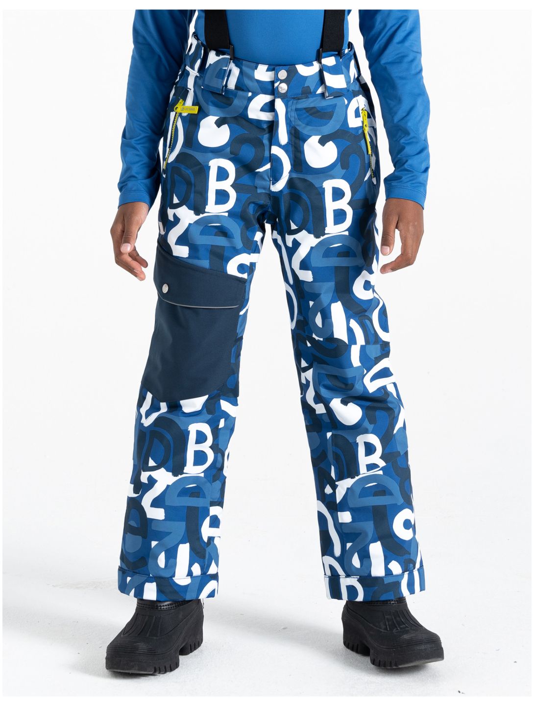 Dare2b, Pow pantaloni da sci bambino Olympian Blue Graffiti Print blu 