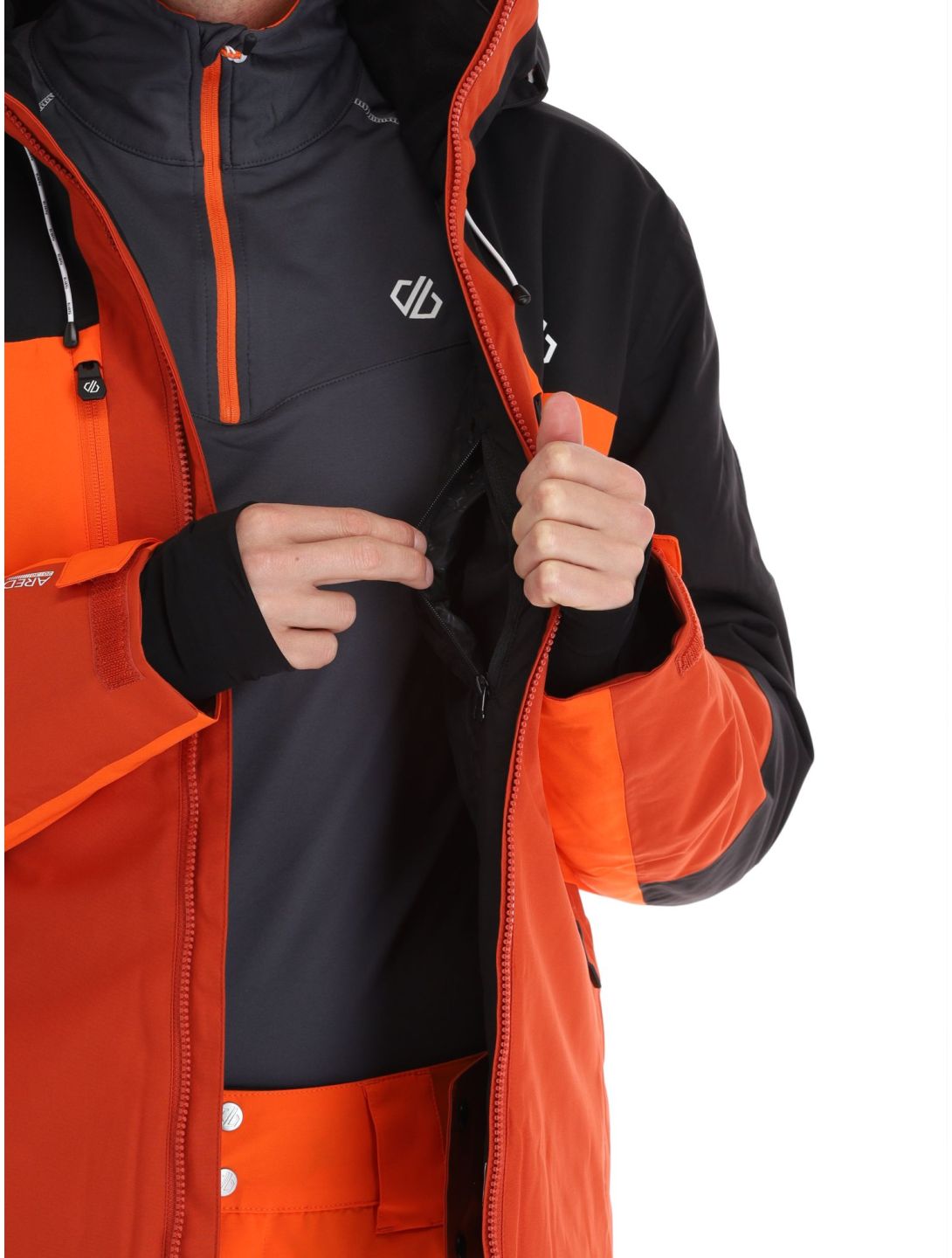 Dare2b, Slopeside giacca sci uomo PuffinOr / Blk arancio, nero 