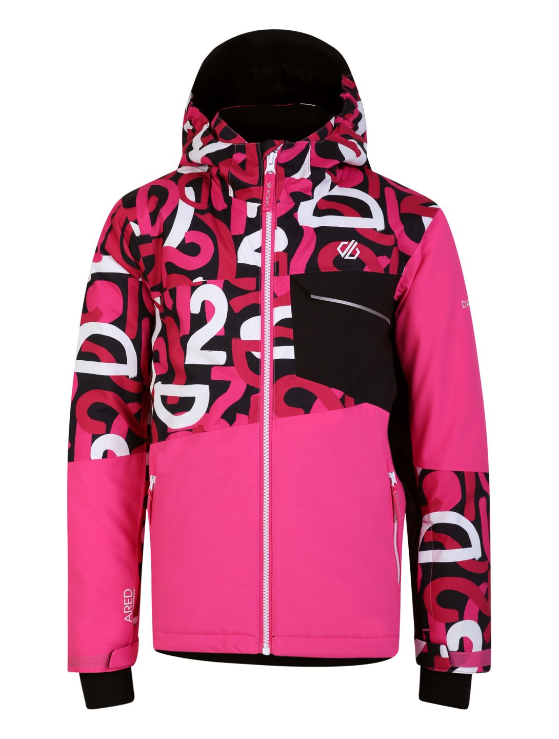 Dare2b, Traverse giacca sci bambino Kids Ski Graffiti Print / Black rosa 