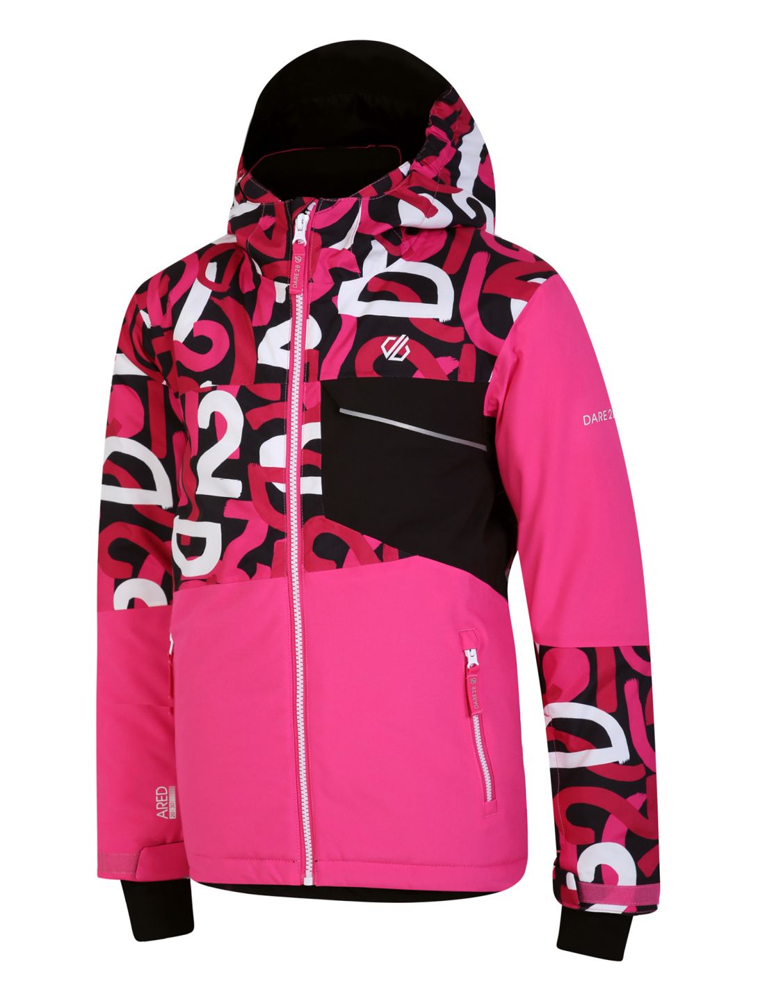 Dare2b, Traverse giacca sci bambino Kids Ski Graffiti Print / Black rosa 