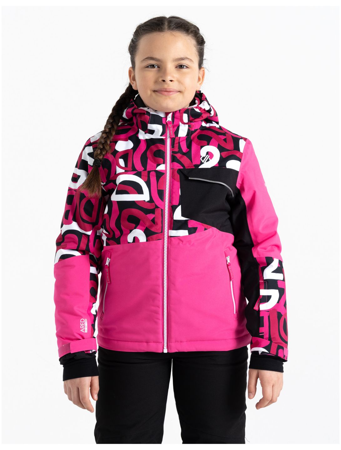 Dare2b, Traverse giacca sci bambino Kids Ski Graffiti Print / Black rosa 