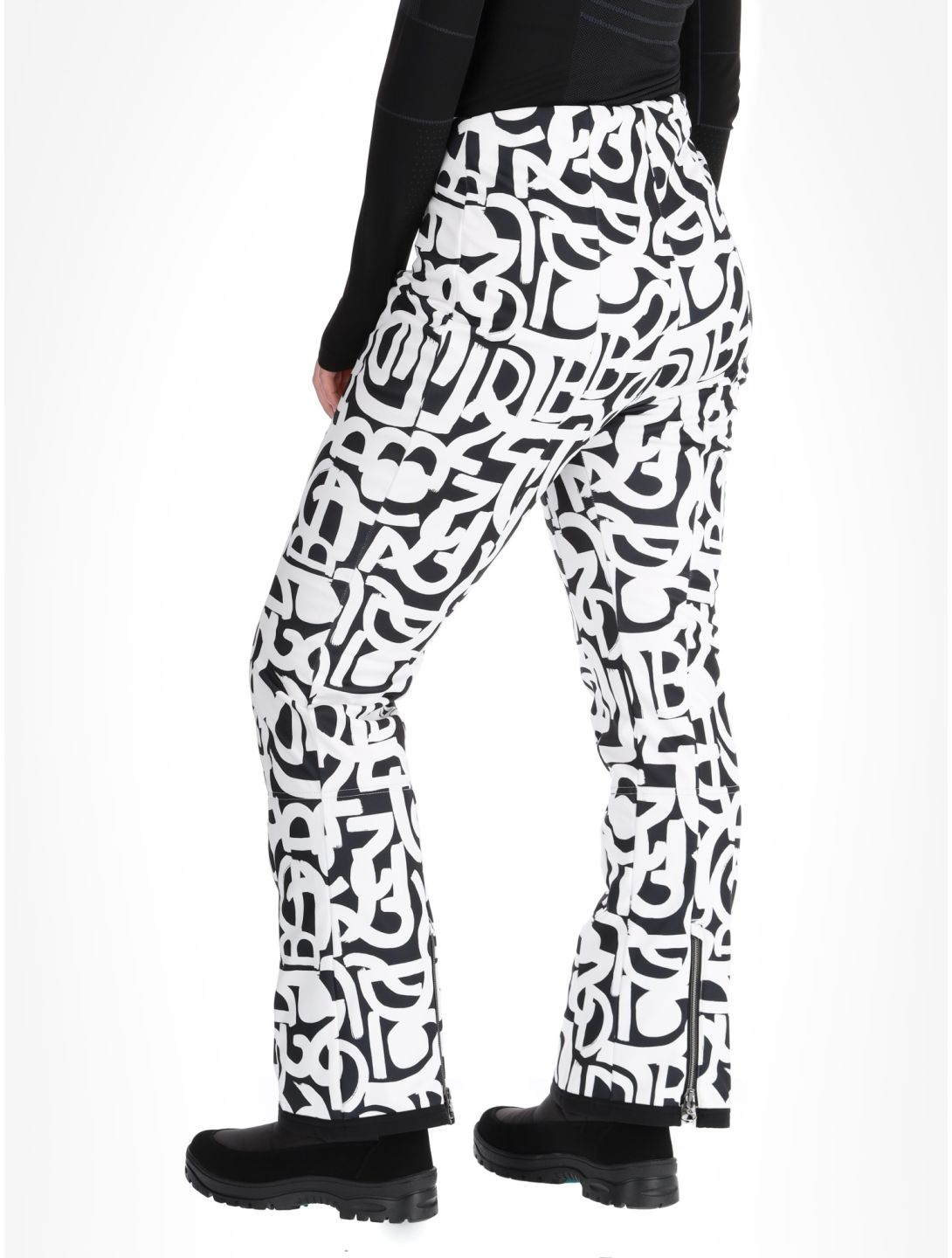 Dare2b, Upshill pantaloni da sci softshell donna Black and White Graffiti Print bianco, nero 