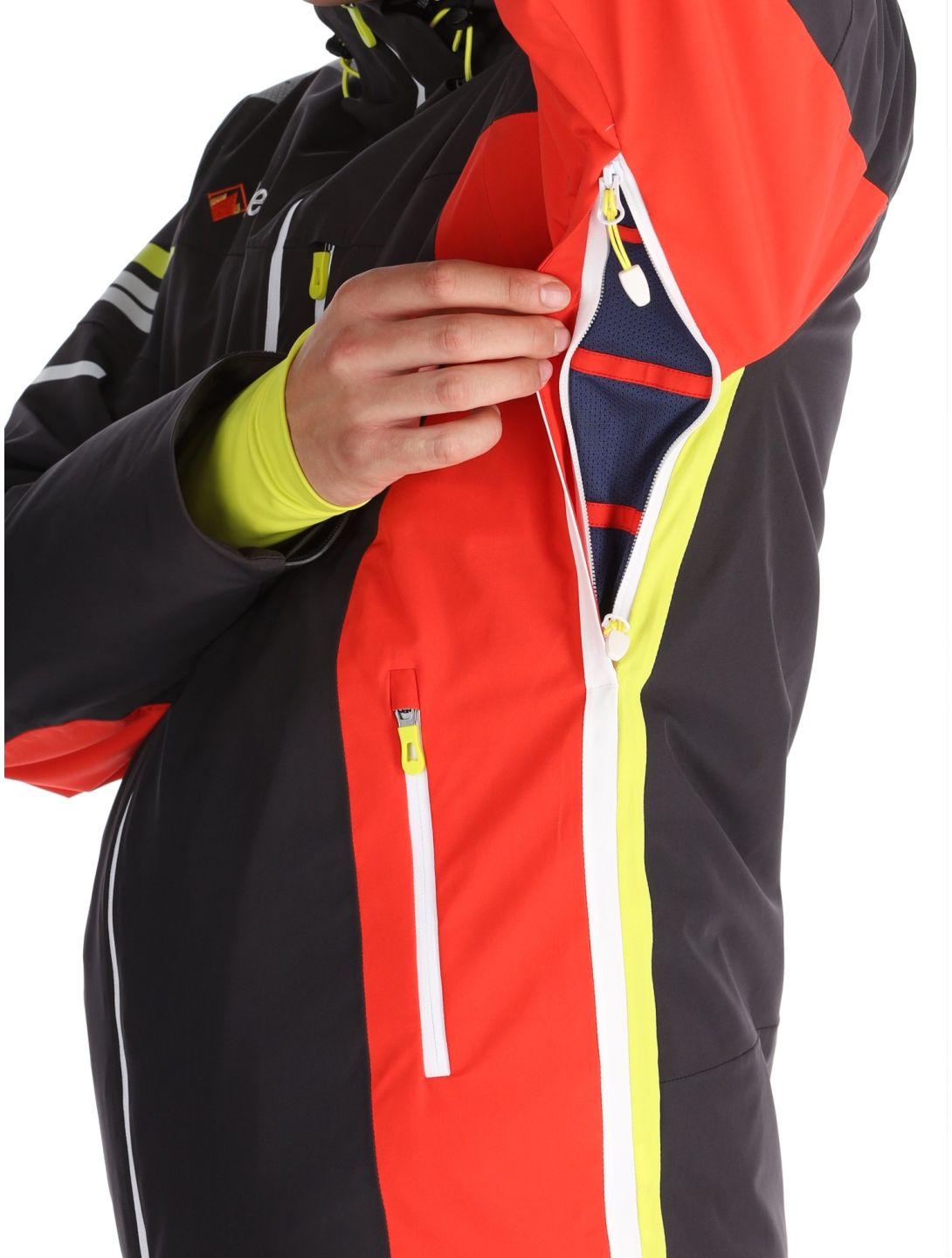 Deluni, Challenger 4 giacca sci uomo Black/ Red nero, rosso 