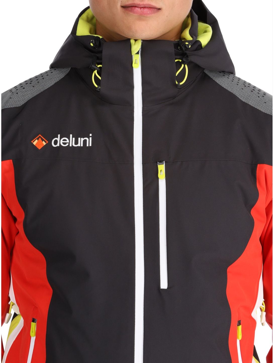 Deluni, Challenger 4 giacca sci uomo Black/ Red nero, rosso 