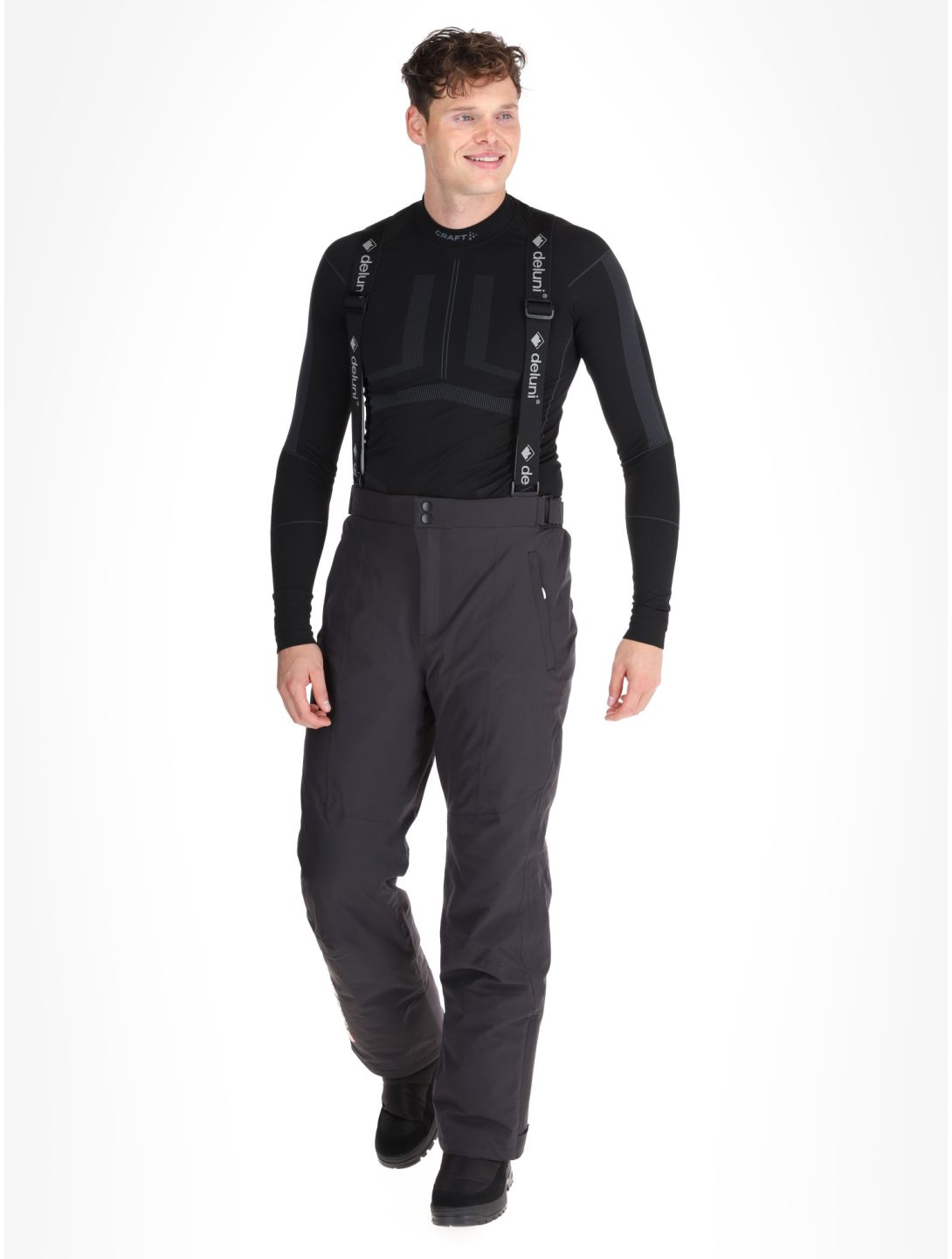 Deluni, Challenger 4 pantaloni da sci uomo Black nero 