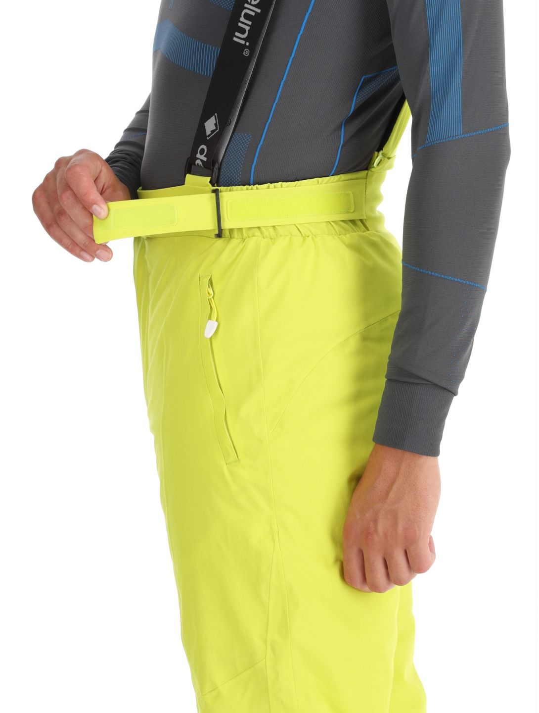 Deluni, Challenger 4 pantaloni da sci uomo Yellow Lime giallo 