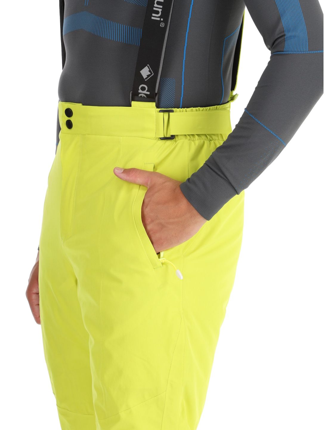 Deluni, Challenger 4 pantaloni da sci uomo Yellow Lime giallo 