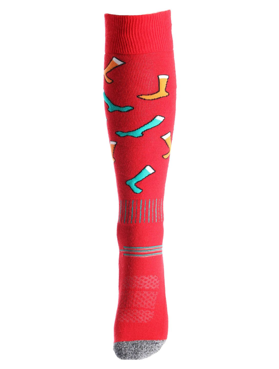 Deluni, Joyride calzini da sci unisex Socks On Socks Red rosso 