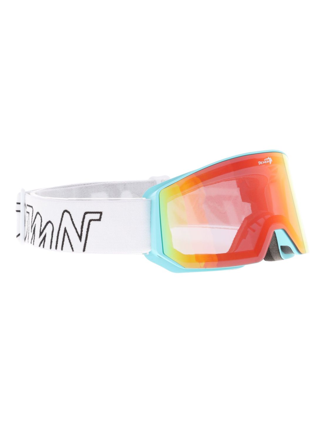 Demon, Intrepid (OTG) mascherina da sci unisex Matt Light Blue - Orange Red Mirror blu 