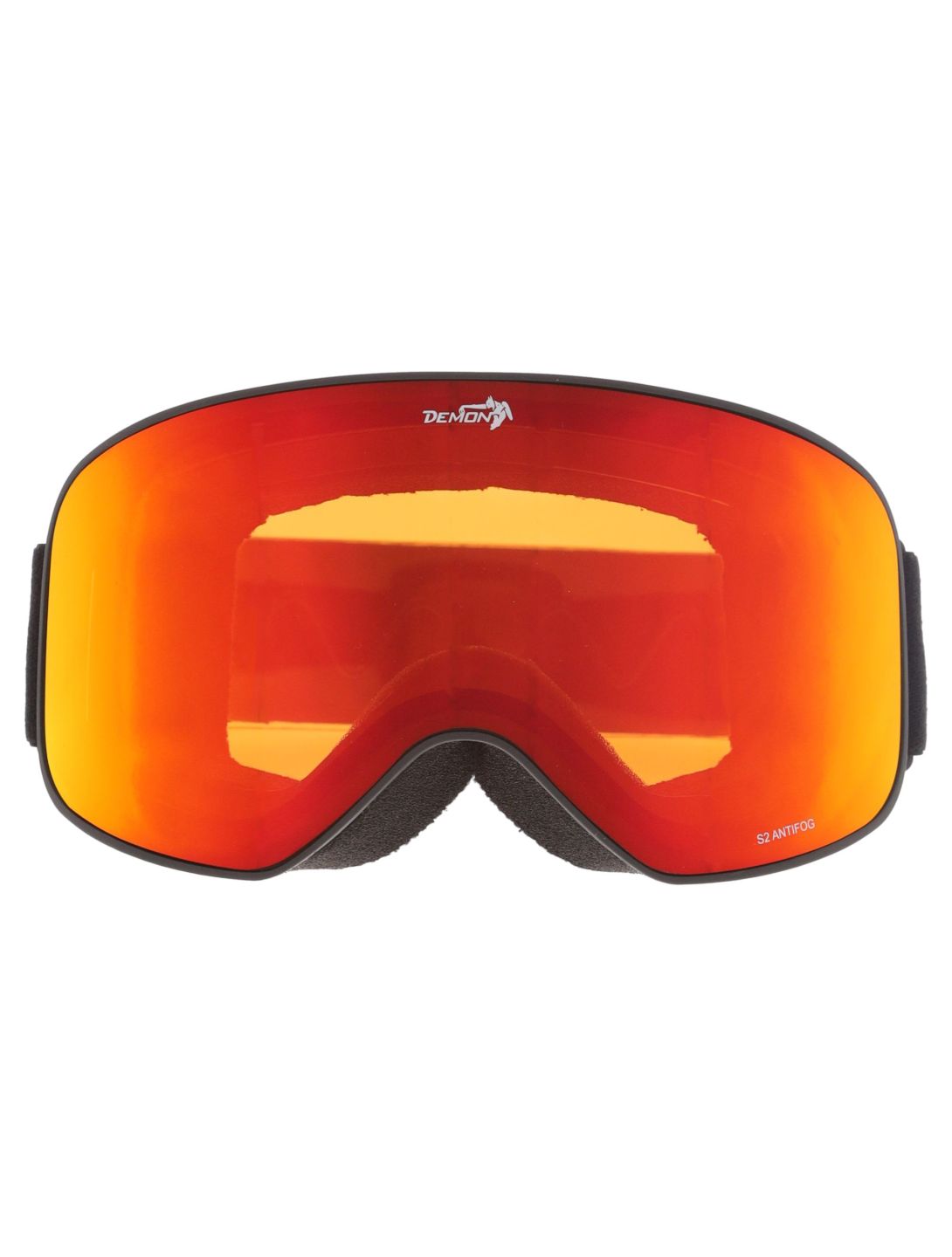 Demon, Master mascherina da sci unisex Matt Black Red - Orange Red Mirror nero, rosso 