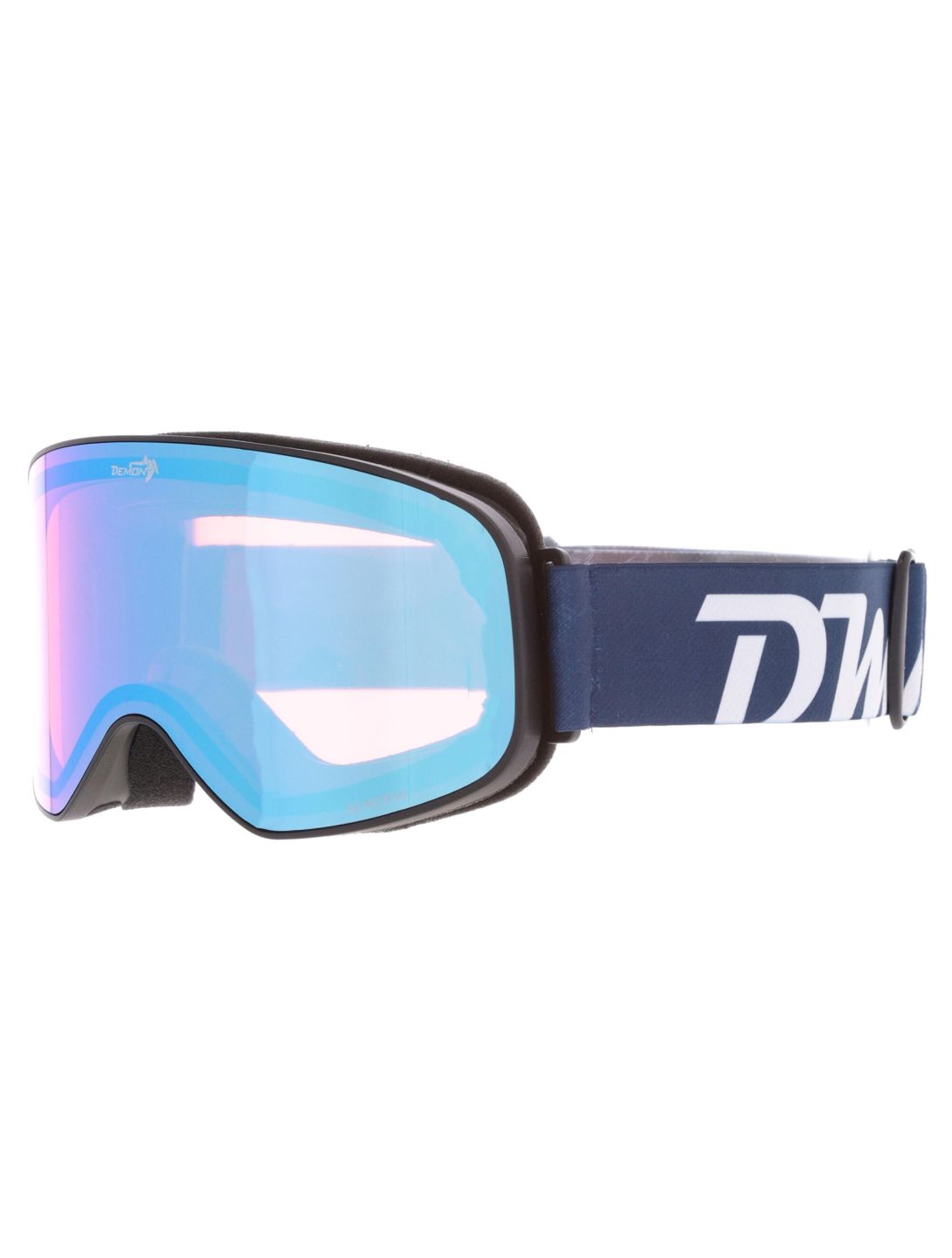 Demon, Master mascherina da sci unisex Matt Black Blue - Orange Blue Mirror blu, nero 