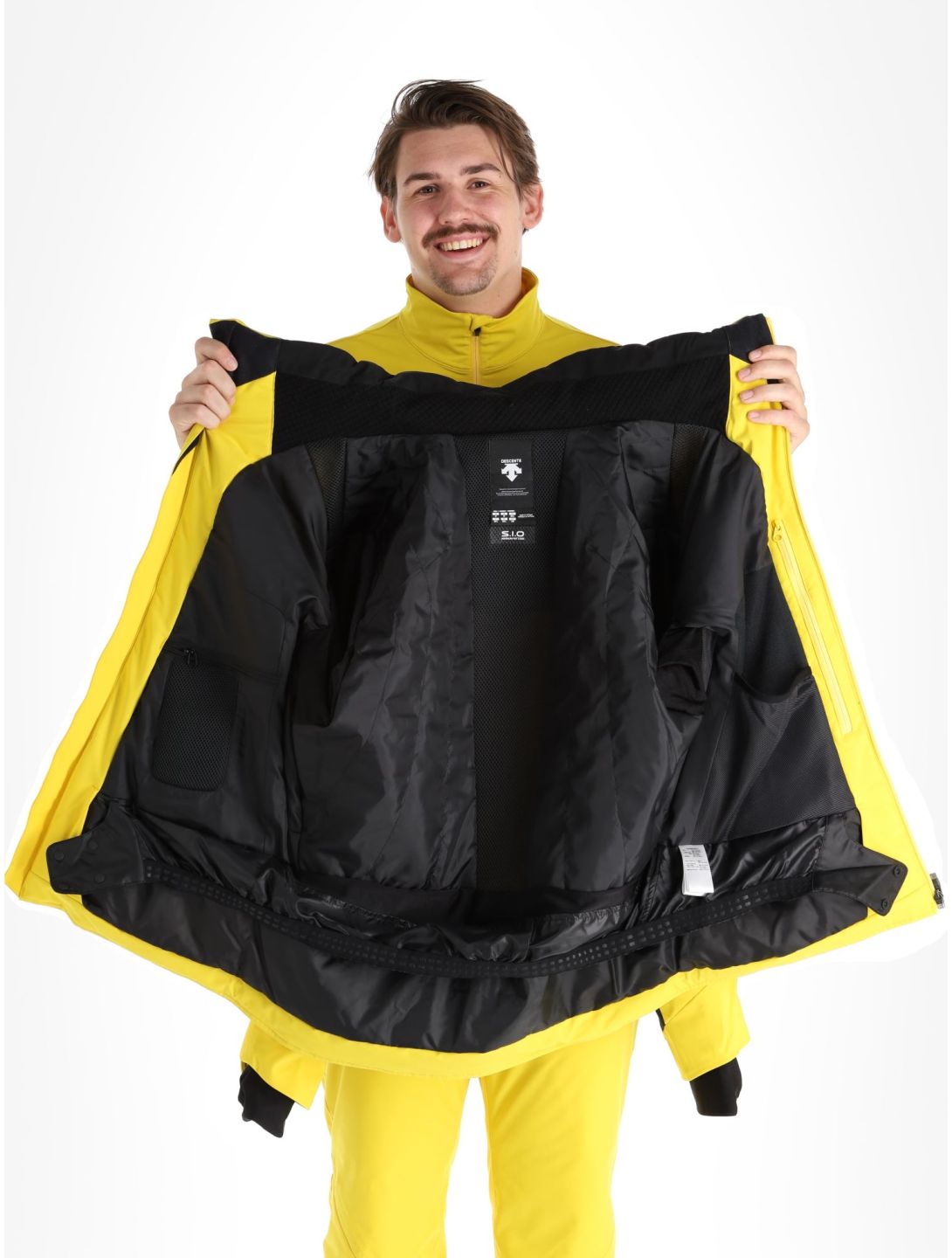 Descente, Chester giacca sci uomo Warbler Yellow giallo, nero 