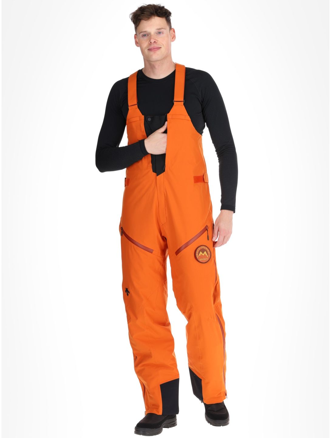 Descente, M-GD50M pantaloni da sci senza imbottitura BIB uomo Ripen Orange arancio 