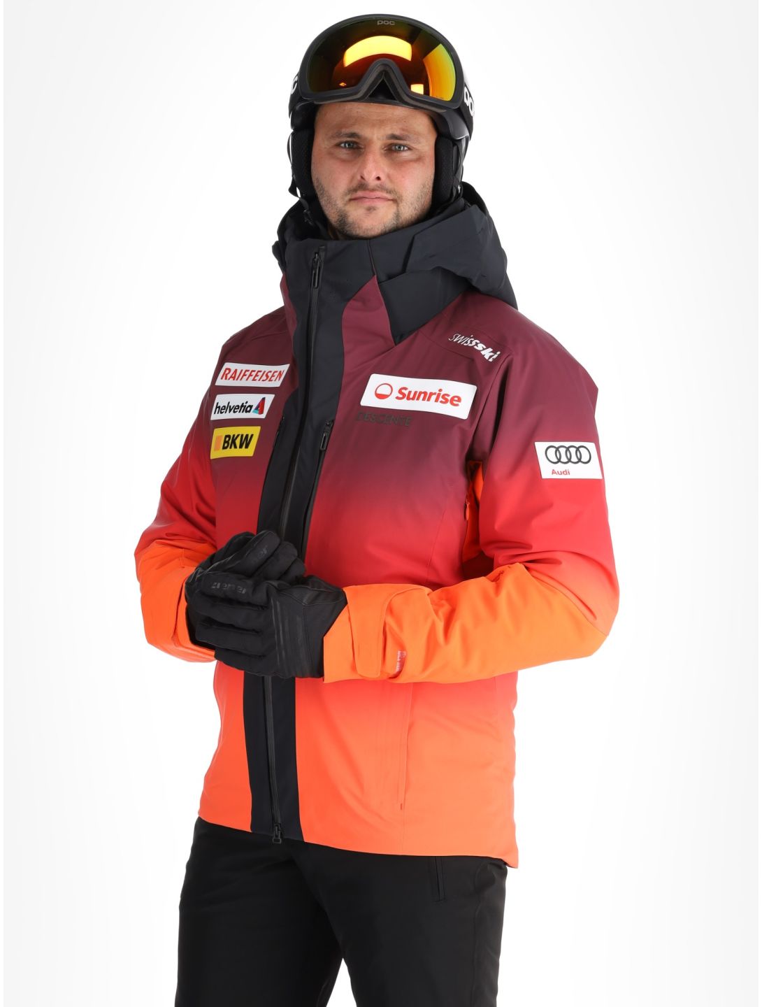 Descente, M-GK20 giacca sci uomo Swiss rosso 