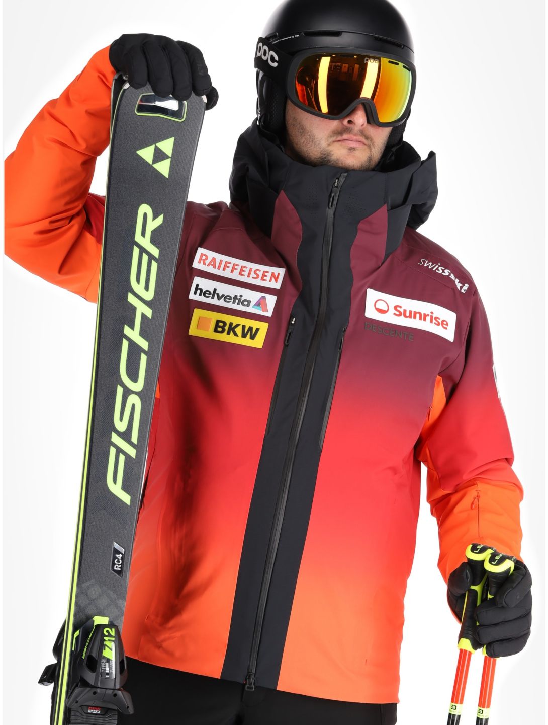 Descente, M-GK20 giacca sci uomo Swiss rosso 