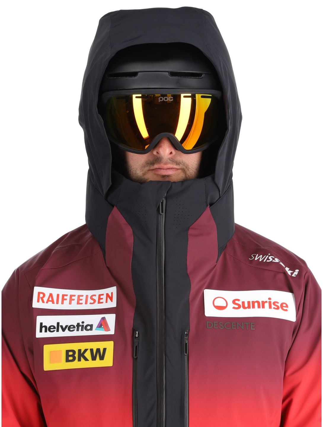 Descente, M-GK20 giacca sci uomo Swiss rosso 