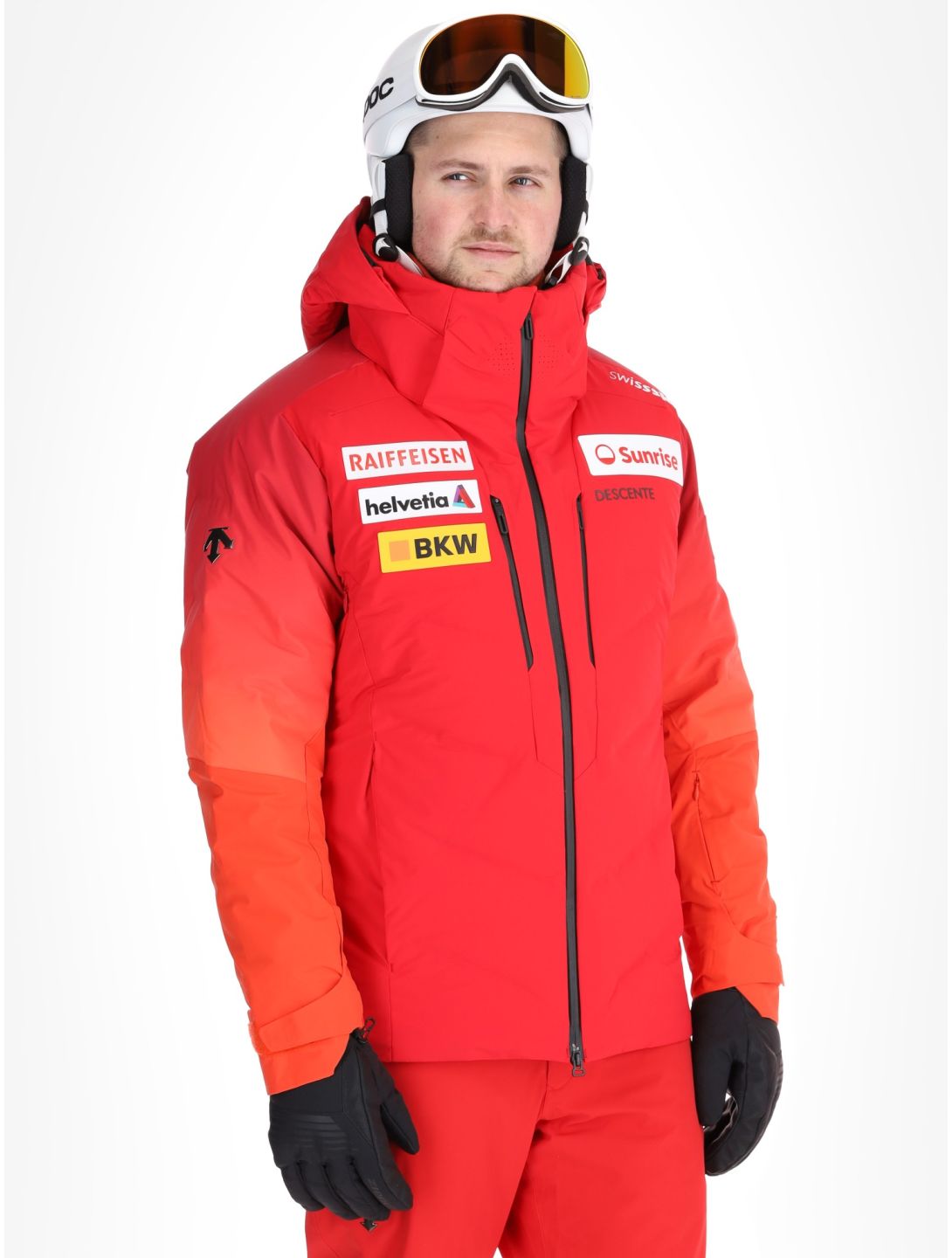 Descente, M-GK21 giacca sci uomo Swiss rosso 