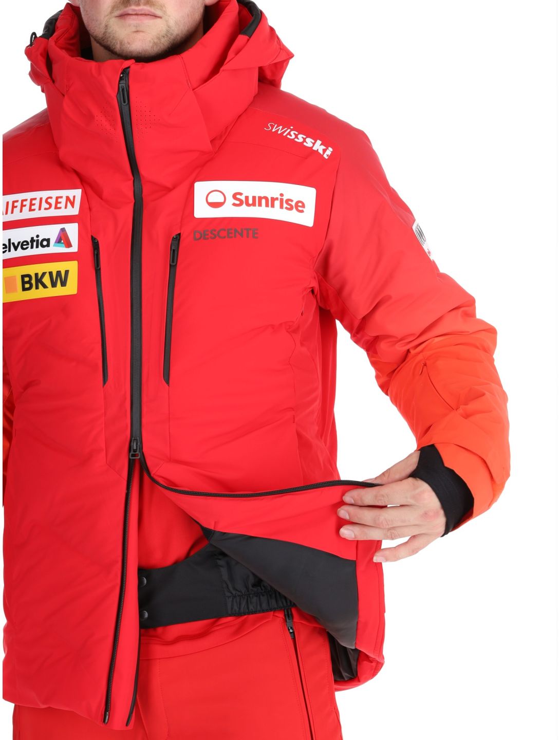 Descente, M-GK21 giacca sci uomo Swiss rosso 