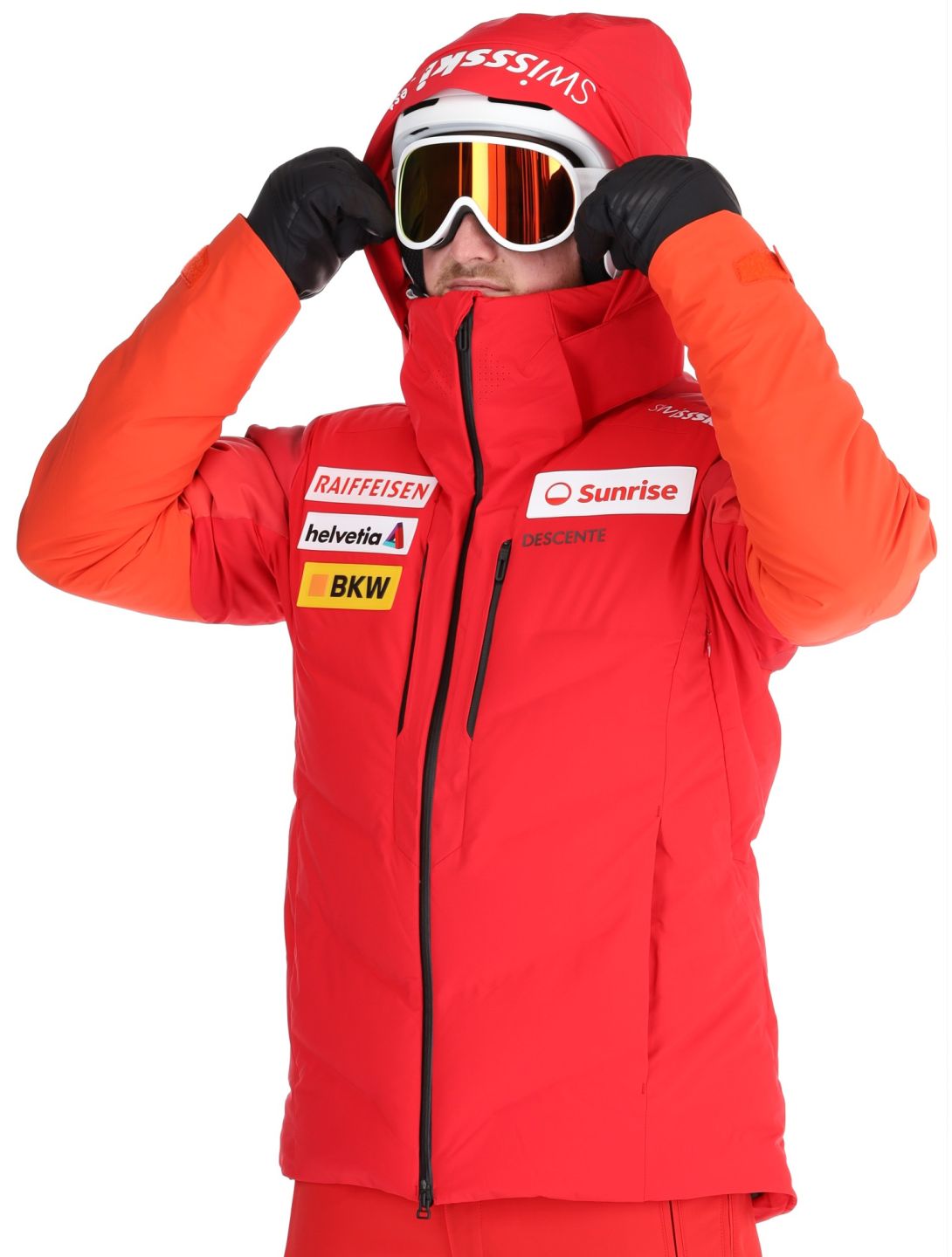 Descente, M-GK21 giacca sci uomo Swiss rosso 