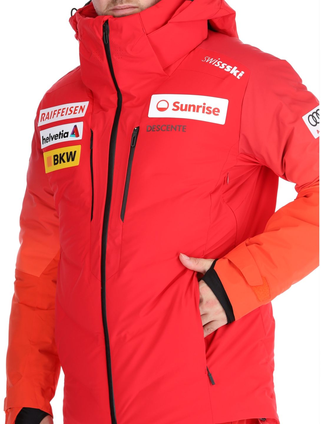 Descente, M-GK21 giacca sci uomo Swiss rosso 