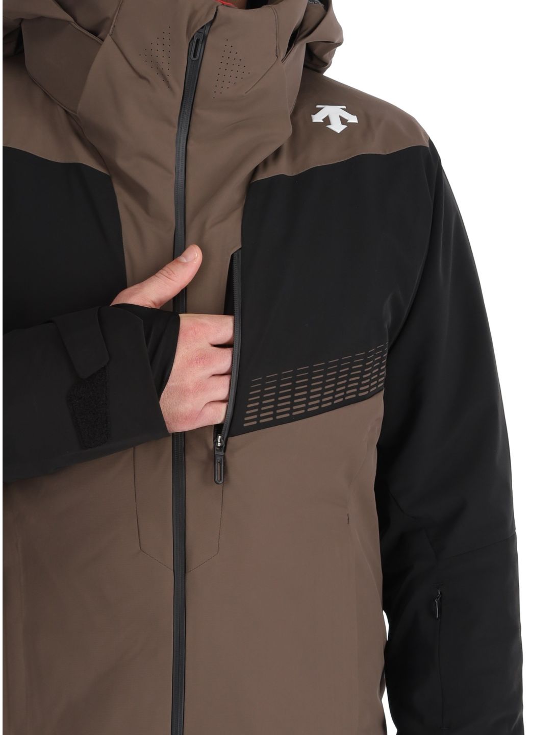 Descente, M-GK26 giacca sci uomo Bark Brown marrone 