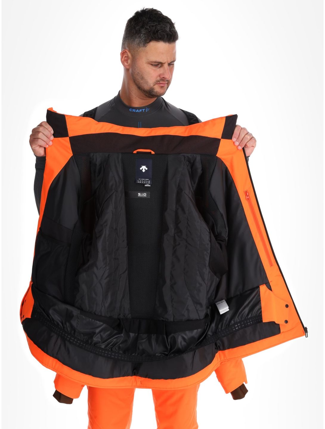 Descente, M-GK27 giacca sci uomo Momiji Orange arancio 