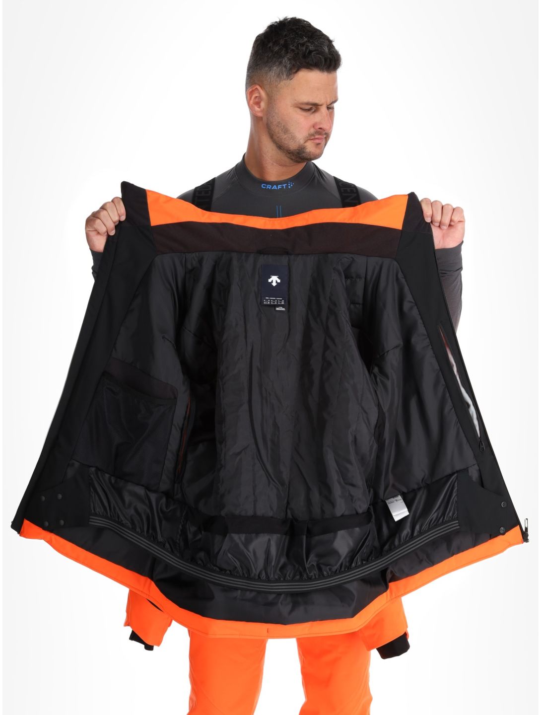 Descente, M-GK80 giacca sci uomo Momiji Orange arancio 