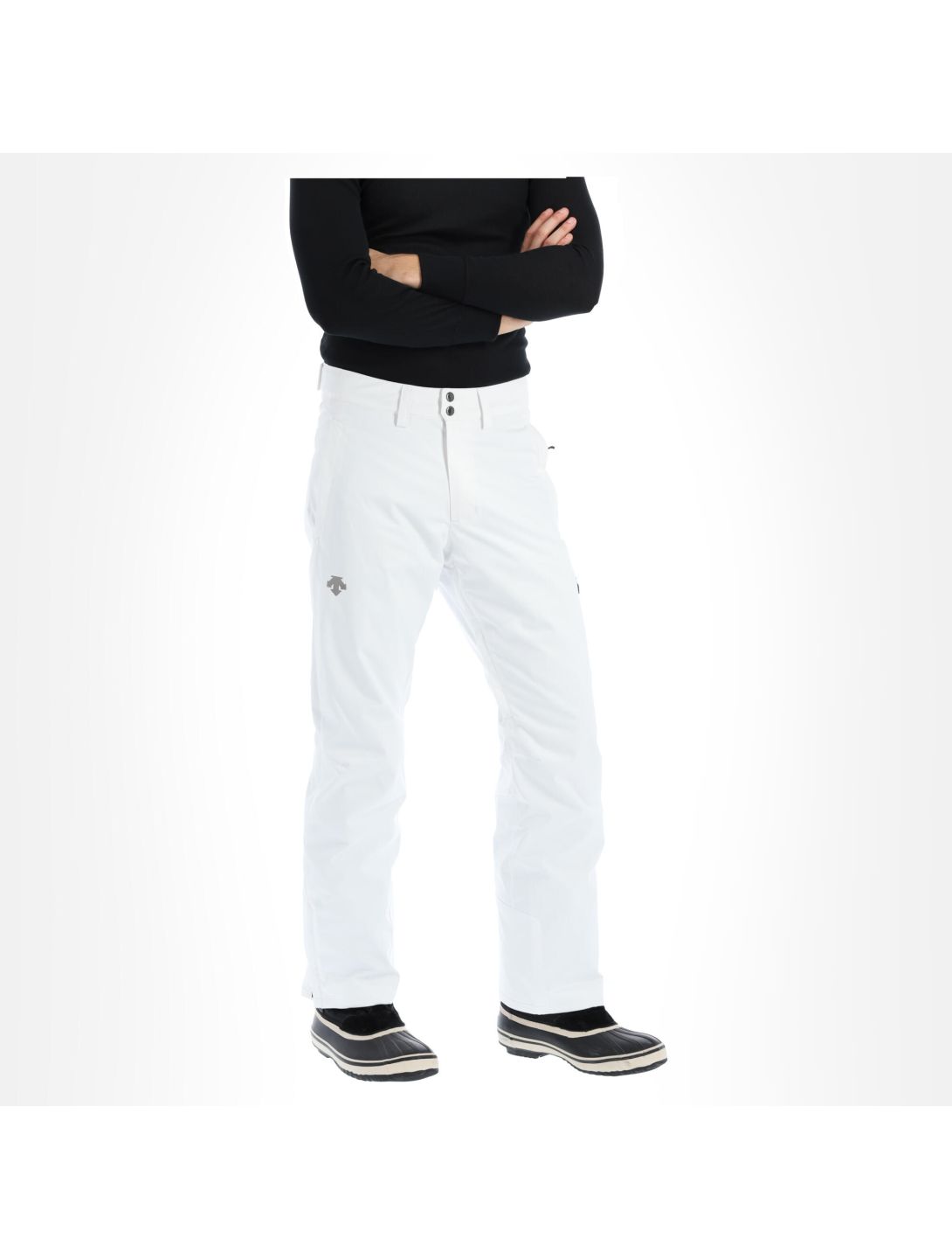 Descente, Stock Pant pantaloni da sci uomo super bianco