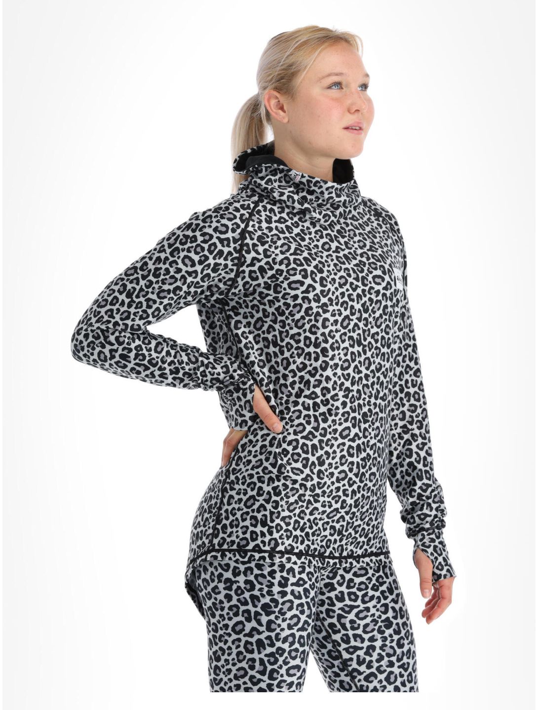 Eivy, Icecold Gaiter maglia termica donna Snow Leopard bianco 