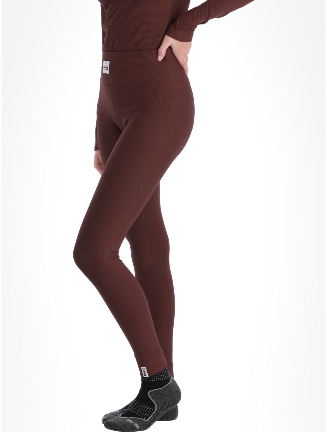 Eivy, Icecold Rib Tights pantaloni termici donna Wine borgogna 