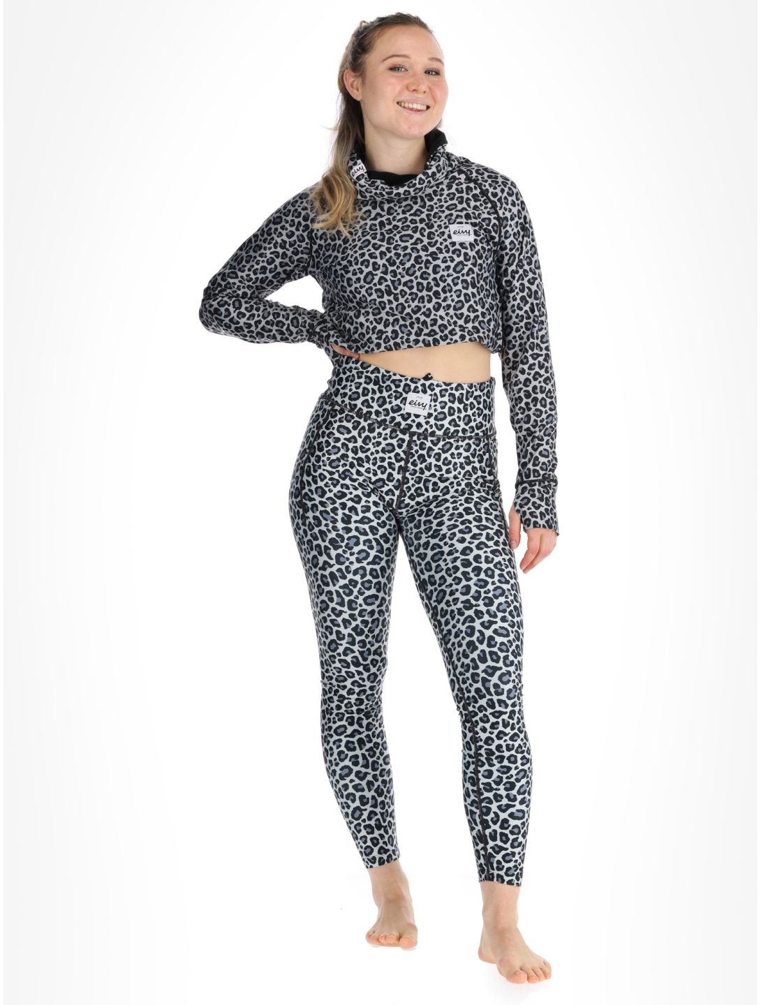 Eivy, Pocket pantaloni termici donna Snow Leopard bianco 