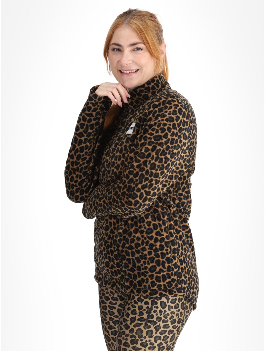 Eivy, Techlight Halfzip Fleece felpa donna Leopard marrone 