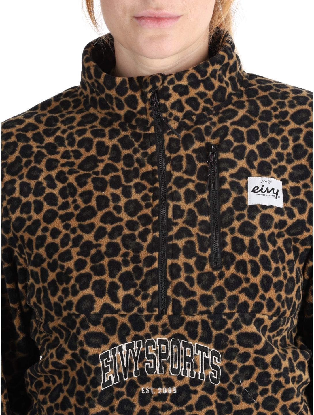 Eivy, Techlight Halfzip Fleece felpa donna Leopard marrone 