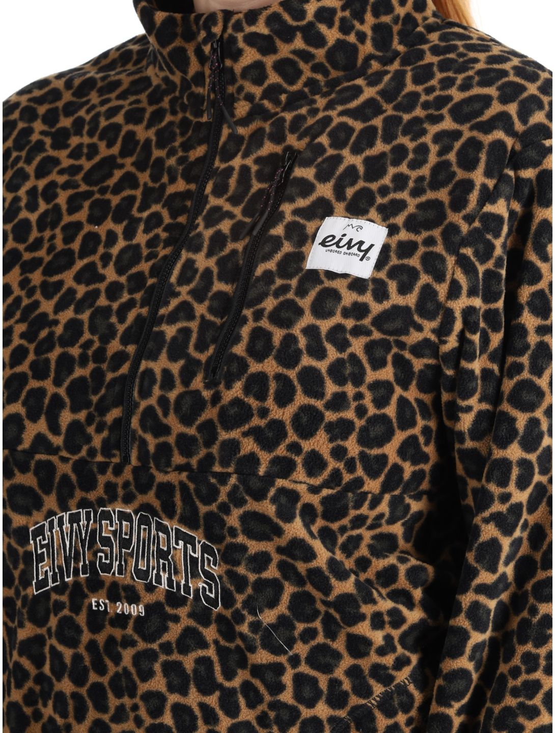 Eivy, Techlight Halfzip Fleece felpa donna Leopard marrone 