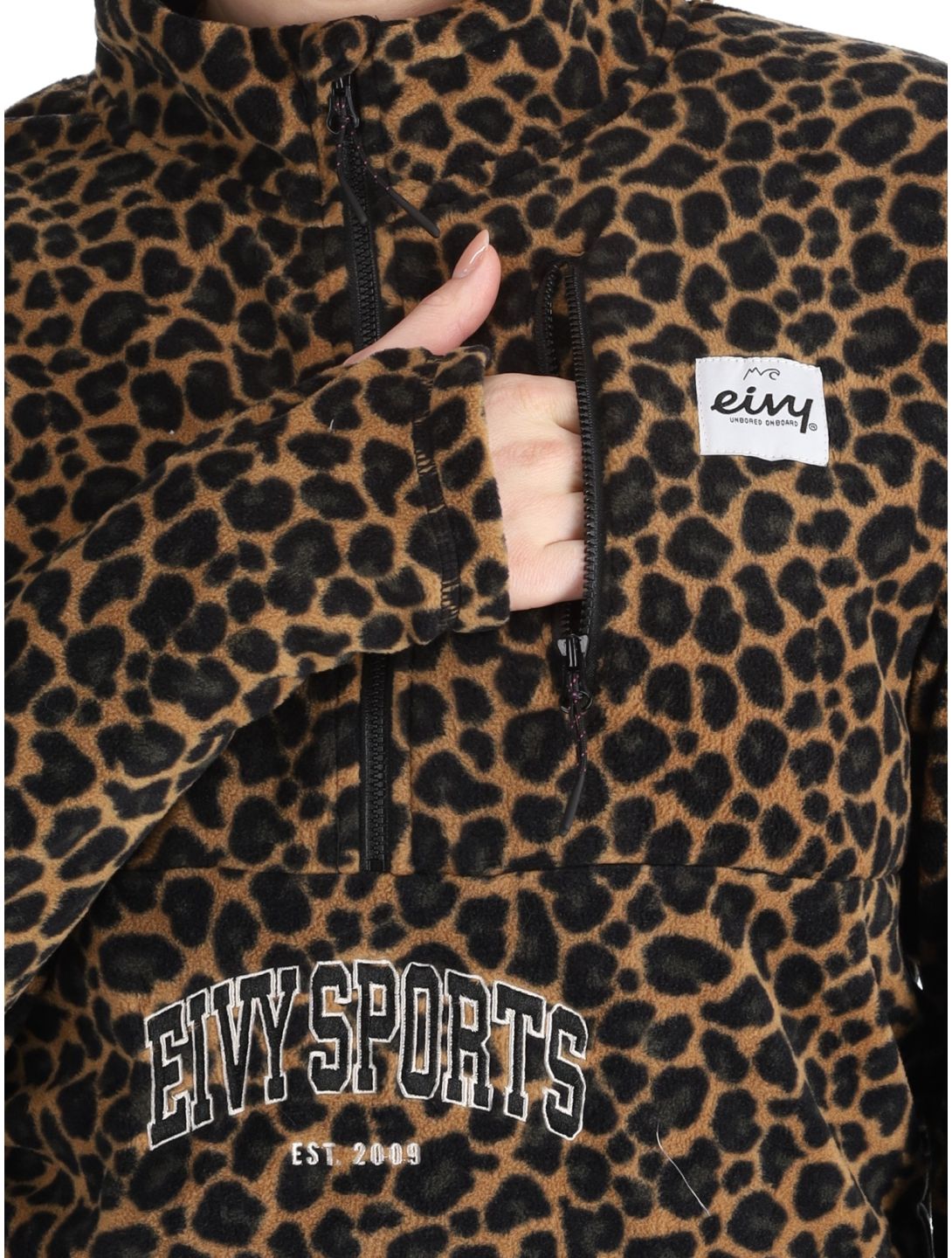 Eivy, Techlight Halfzip Fleece felpa donna Leopard marrone 