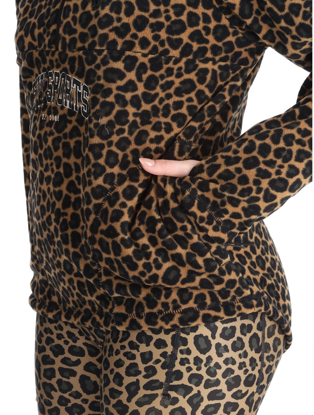 Eivy, Techlight Halfzip Fleece felpa donna Leopard marrone 