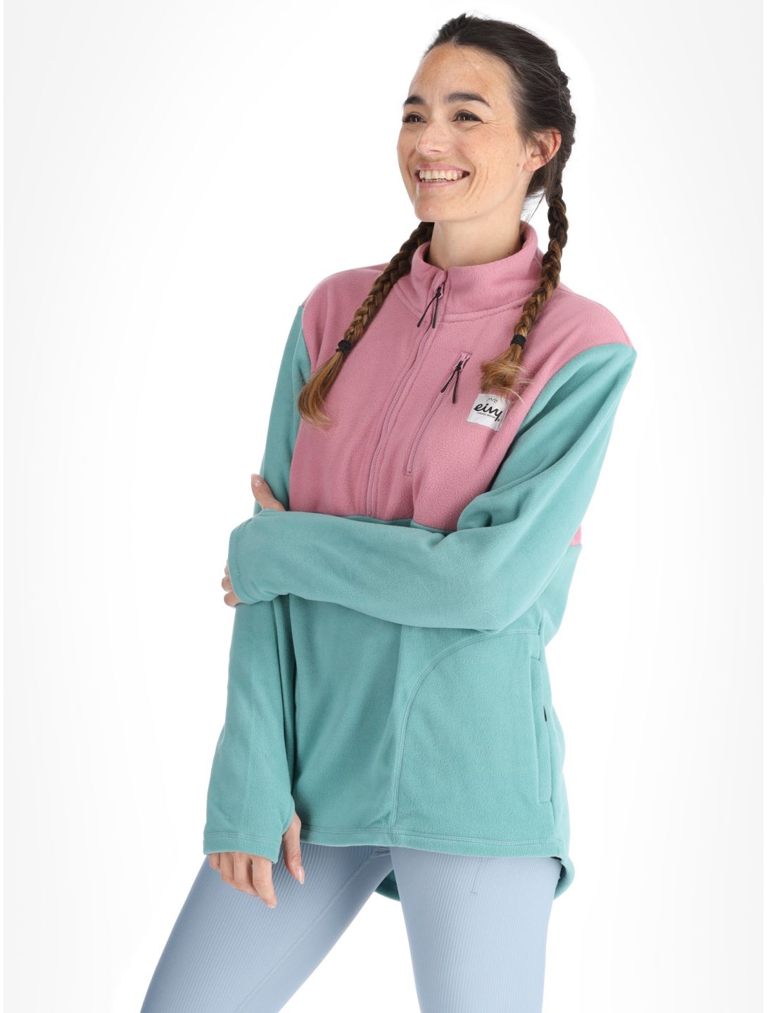 Eivy, Techlight Halfzip Fleece felpa donna Miami Turquoise verde 