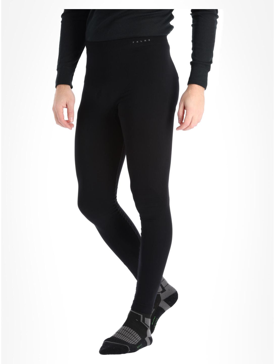 Falke, Long Tights pantaloni termici uomo Black nero 