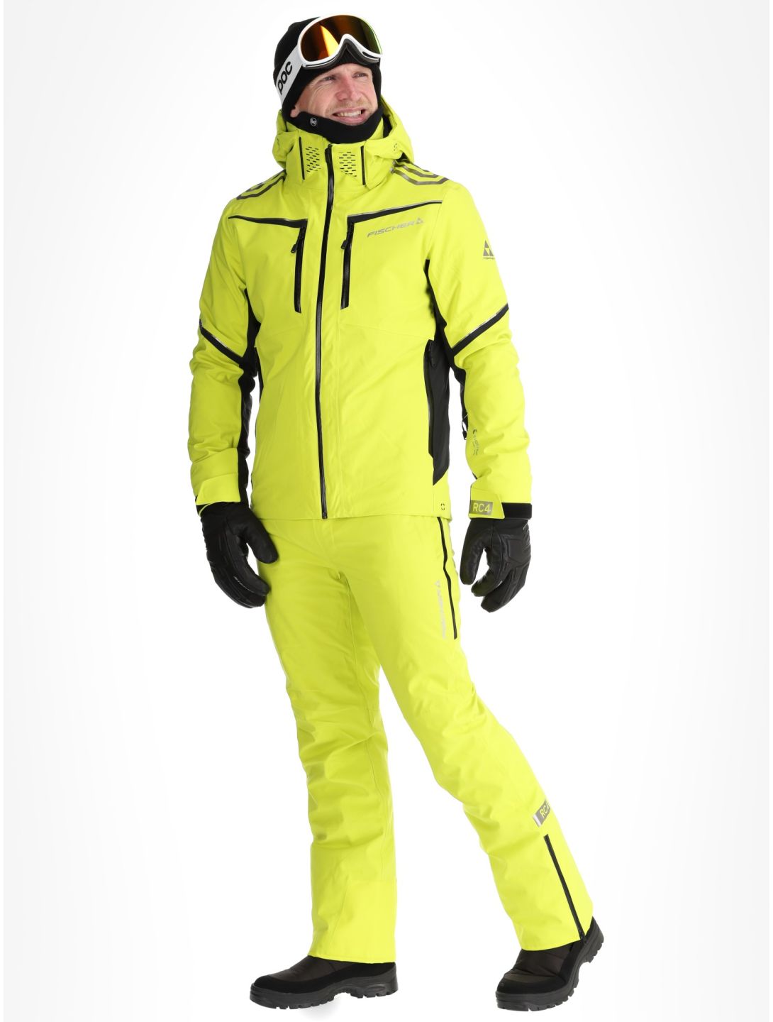 Fischer, RC4 giacca sci uomo Fischer Yellow giallo 