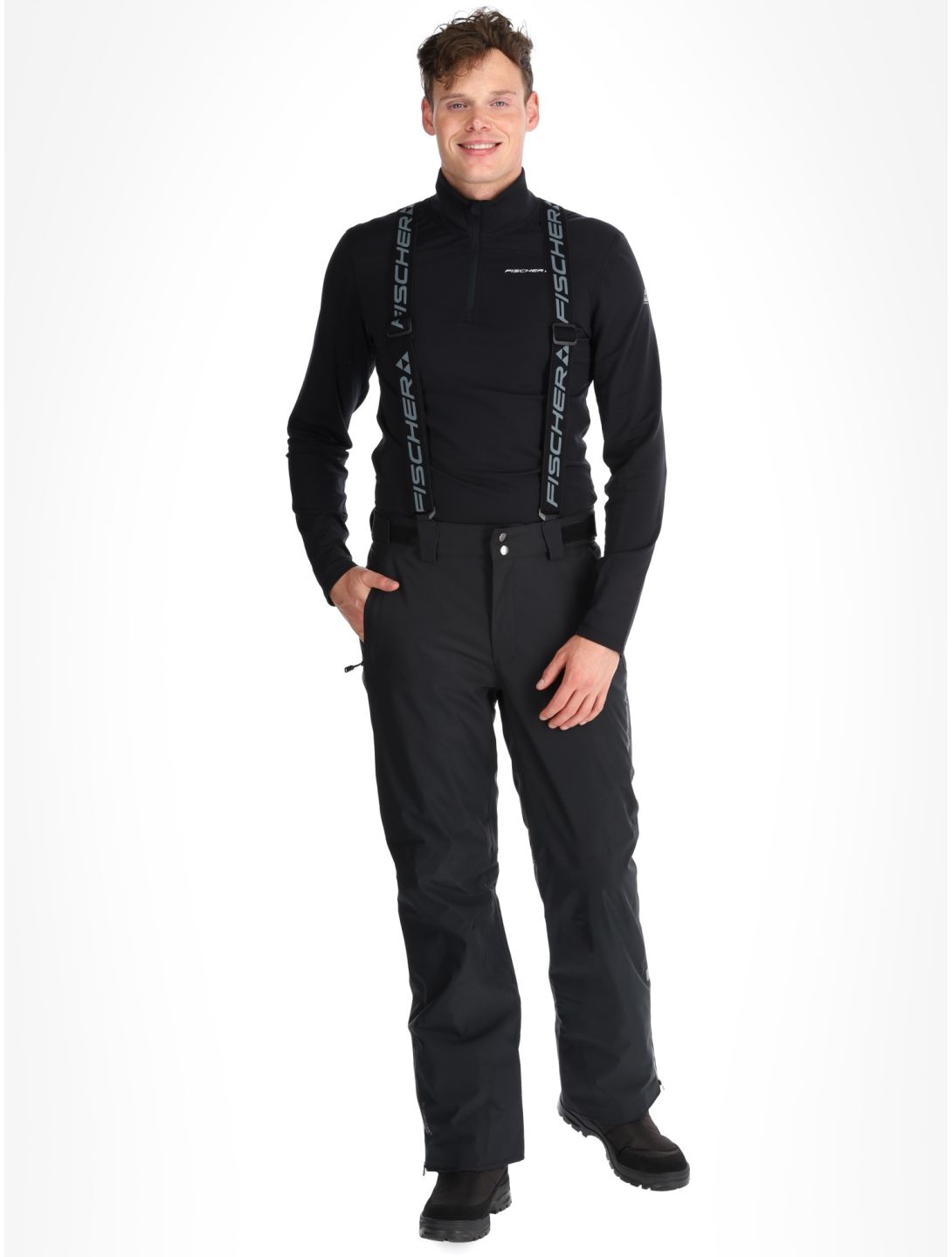 Fischer, RC4 pantaloni da sci uomo Black nero 