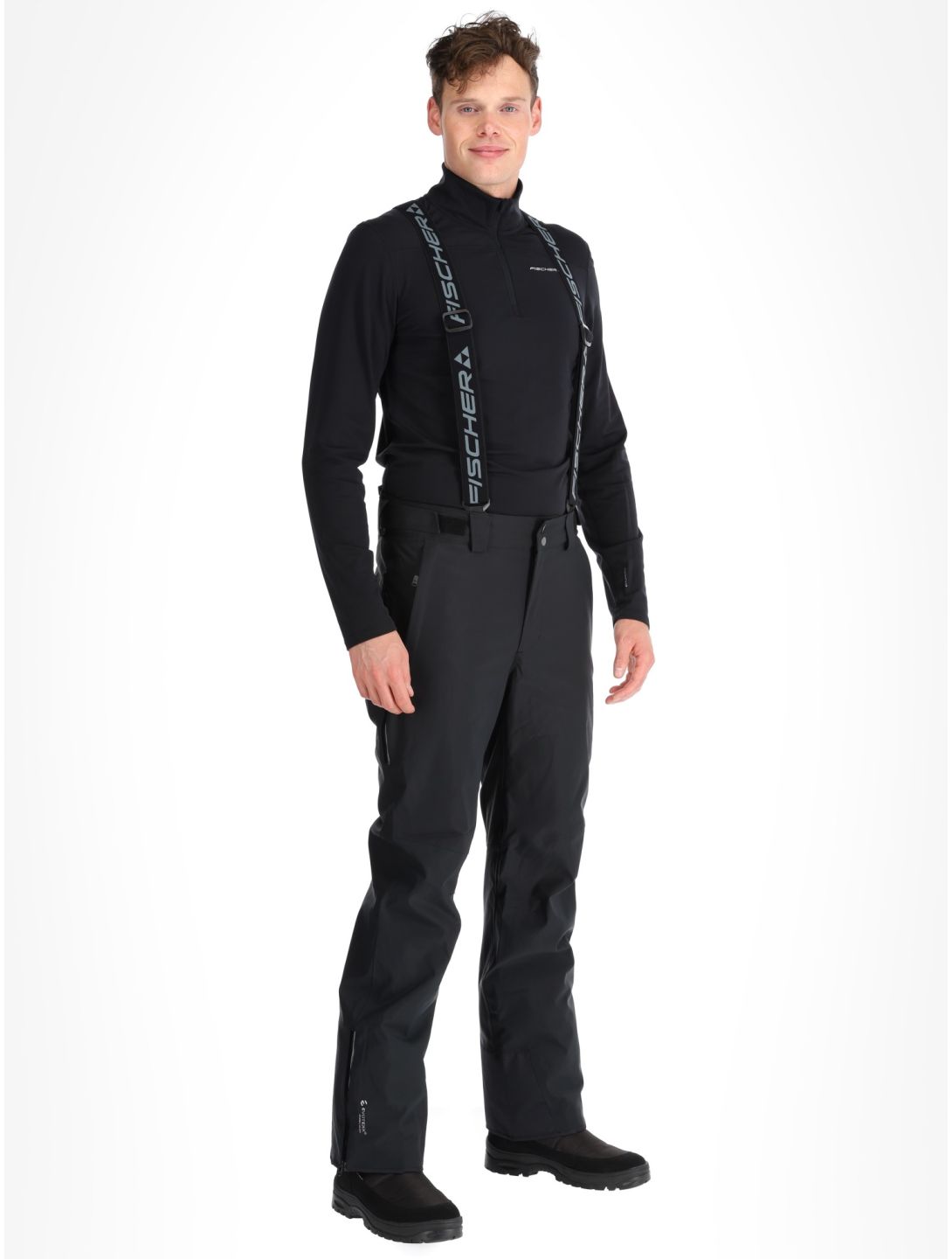 Fischer, RC4 pantaloni da sci uomo Black nero 