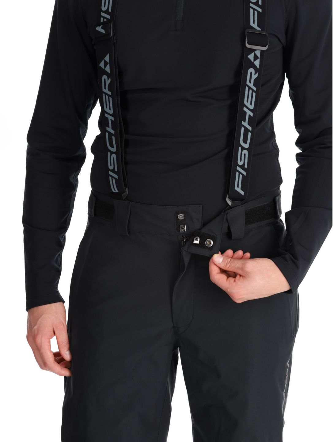 Fischer, RC4 pantaloni da sci uomo Black nero 