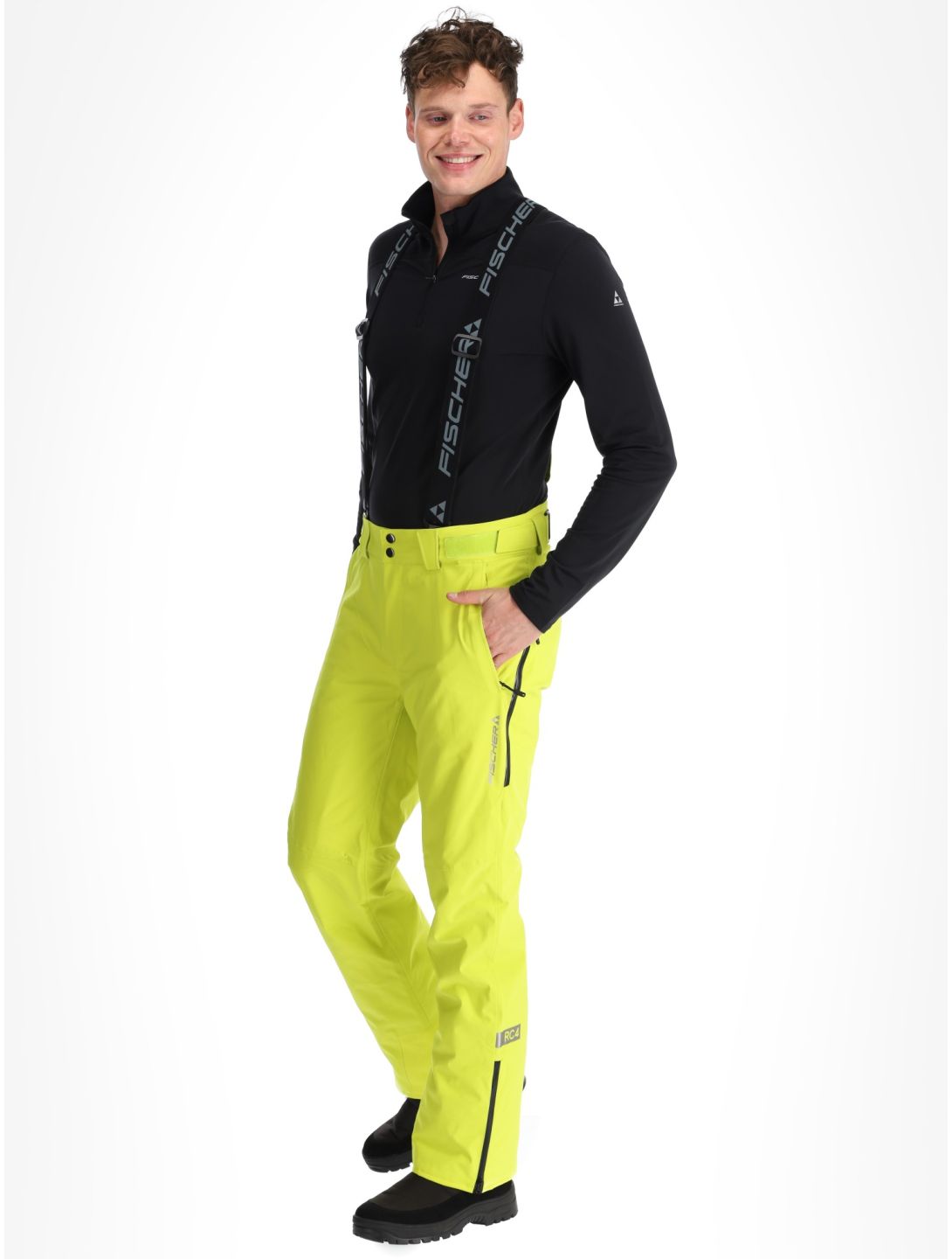 Fischer, RC4 pantaloni da sci uomo Fischer Yellow giallo 