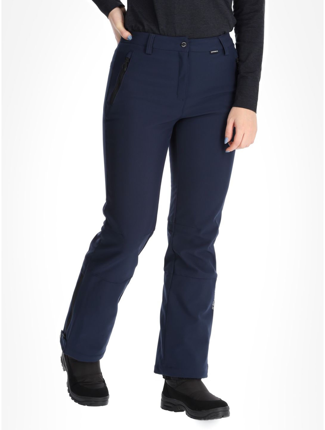 Frechen pantaloni da sci softshell conformato corto donna Dark Blue blu 