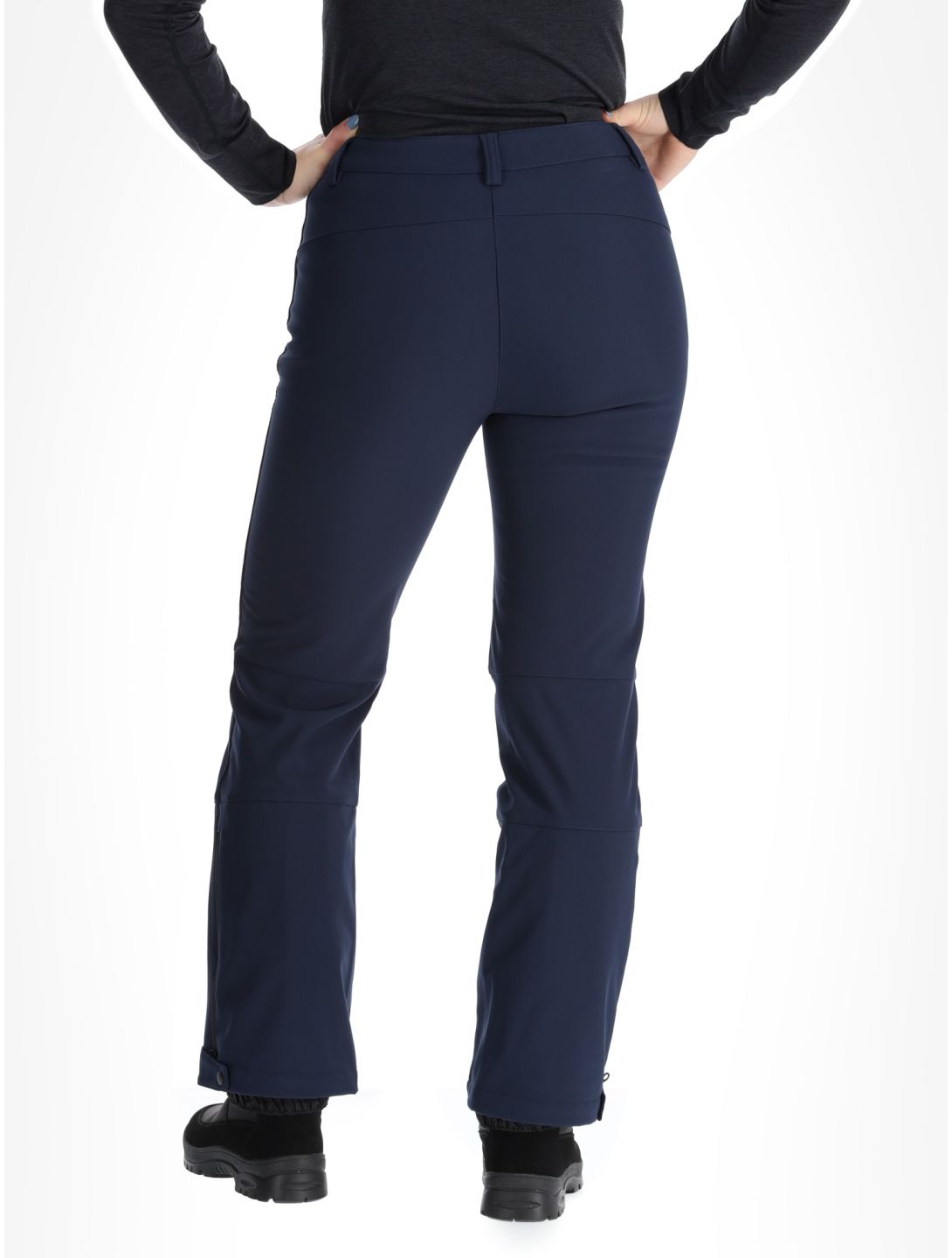 Frechen pantaloni da sci softshell conformato corto donna Dark Blue blu 