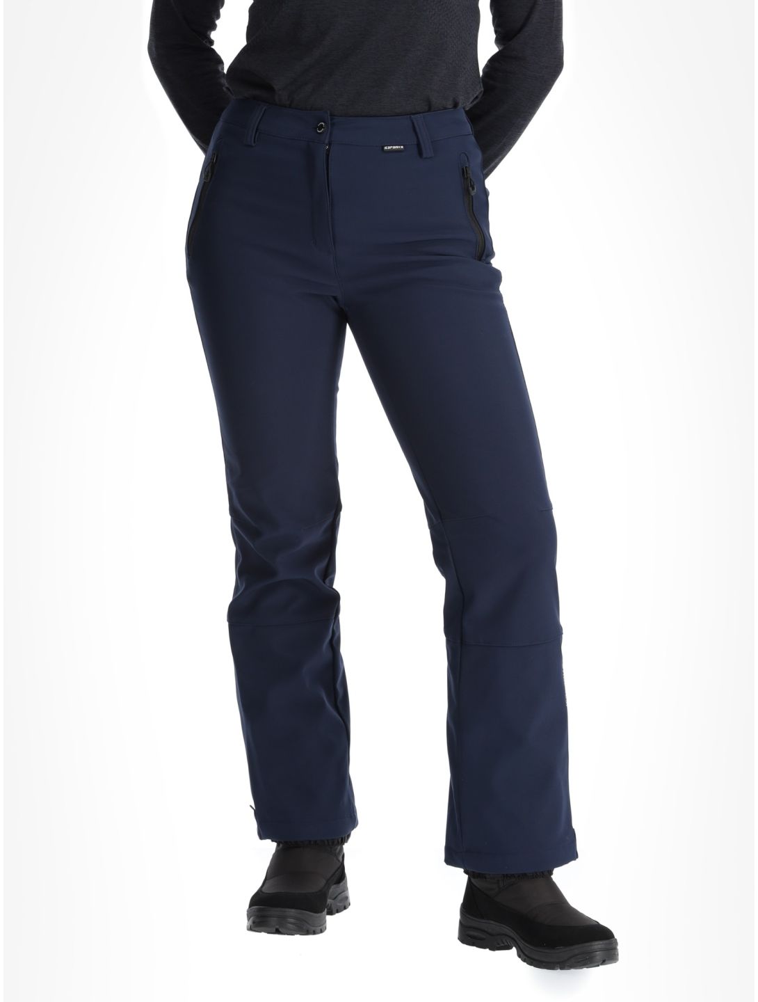 Frechen pantaloni da sci softshell conformato corto donna Dark Blue blu 