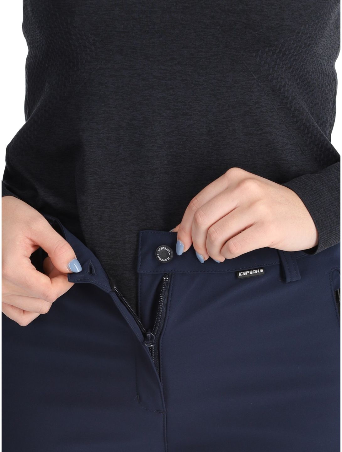 Frechen pantaloni da sci softshell conformato corto donna Dark Blue blu 