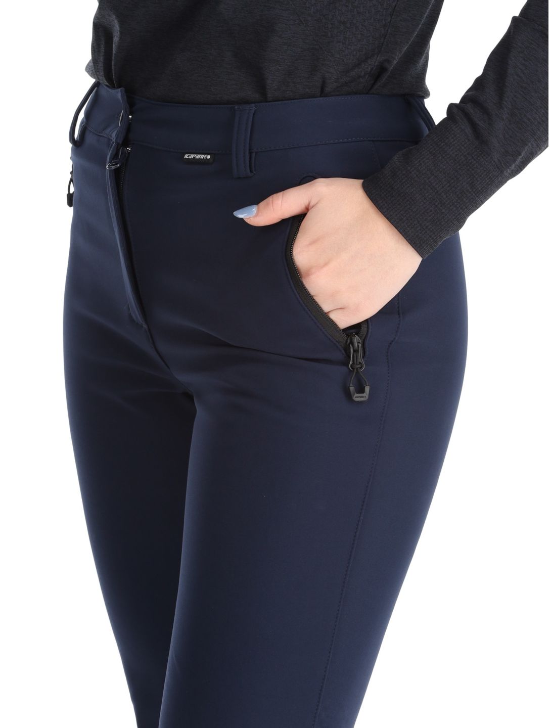 Frechen pantaloni da sci softshell conformato corto donna Dark Blue blu 