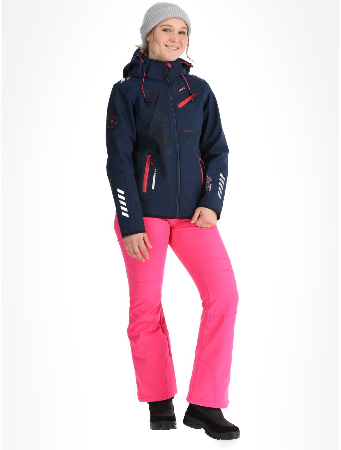 Geographical Norway, Reine softshell donna Navy / Pink blu, rosa 